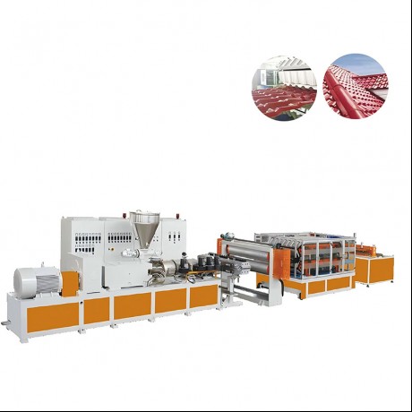 PVC egy-/többrétegű hőszigetelő hullámkarton és lépcsős tetőfedő extrudáló sor a Jwell Machinery China-tól